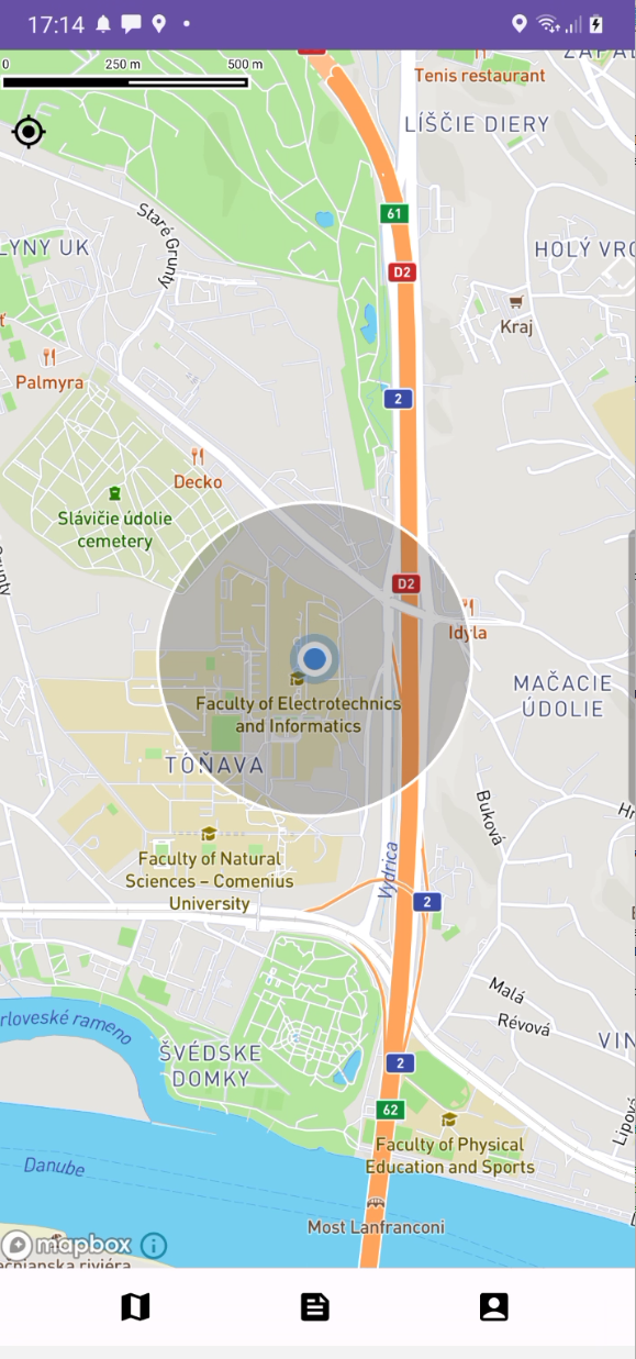 location screen